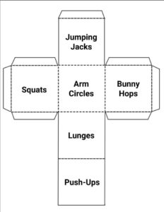 Dice with Exercises Printable