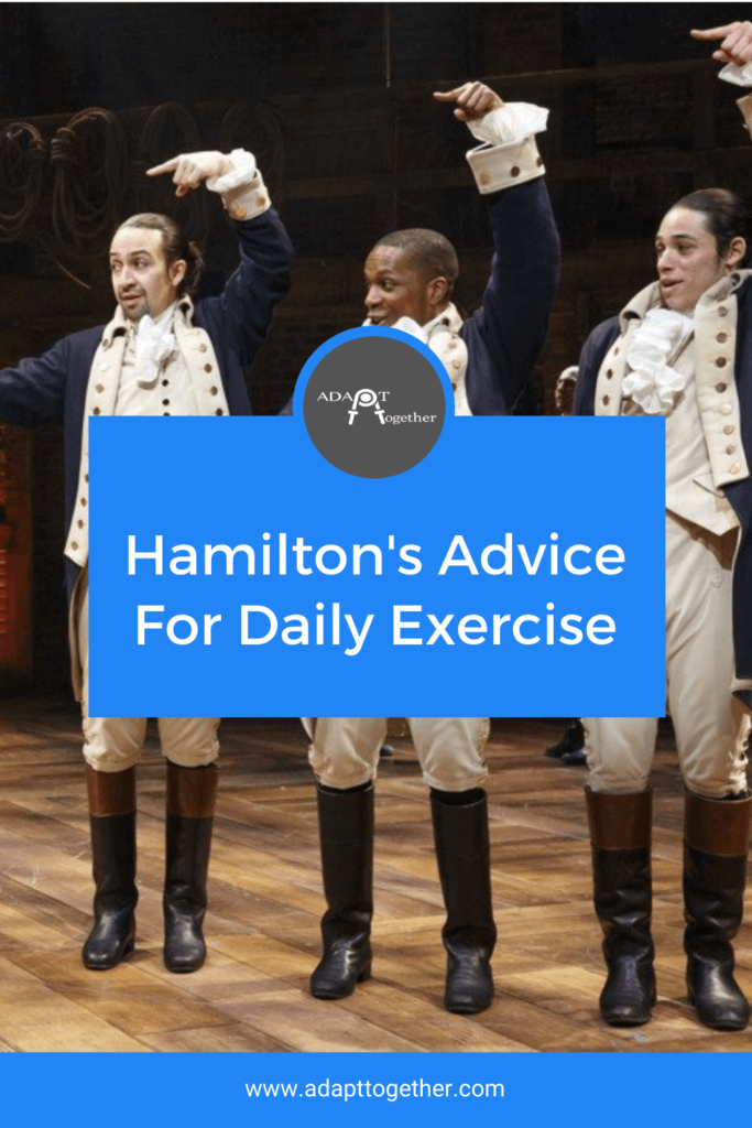 Hamilton's Advice for daily exercise graphic