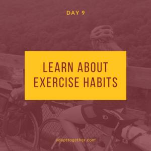 Learn about exercise habits graphic