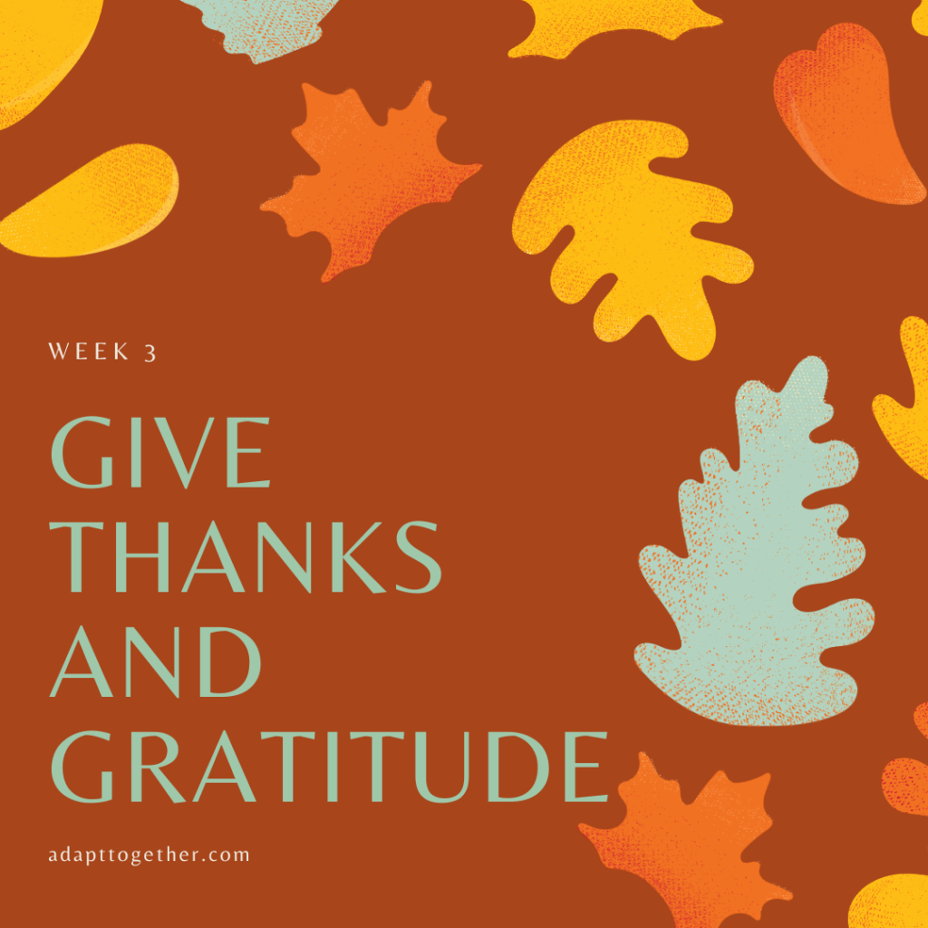 Give thanks and gratitude graphic